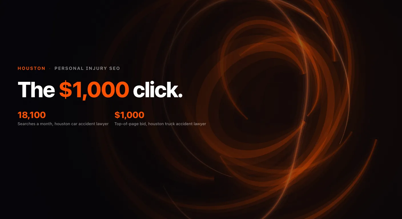 Personal Injury Lawyer SEO in Houston: The $1,000 Click